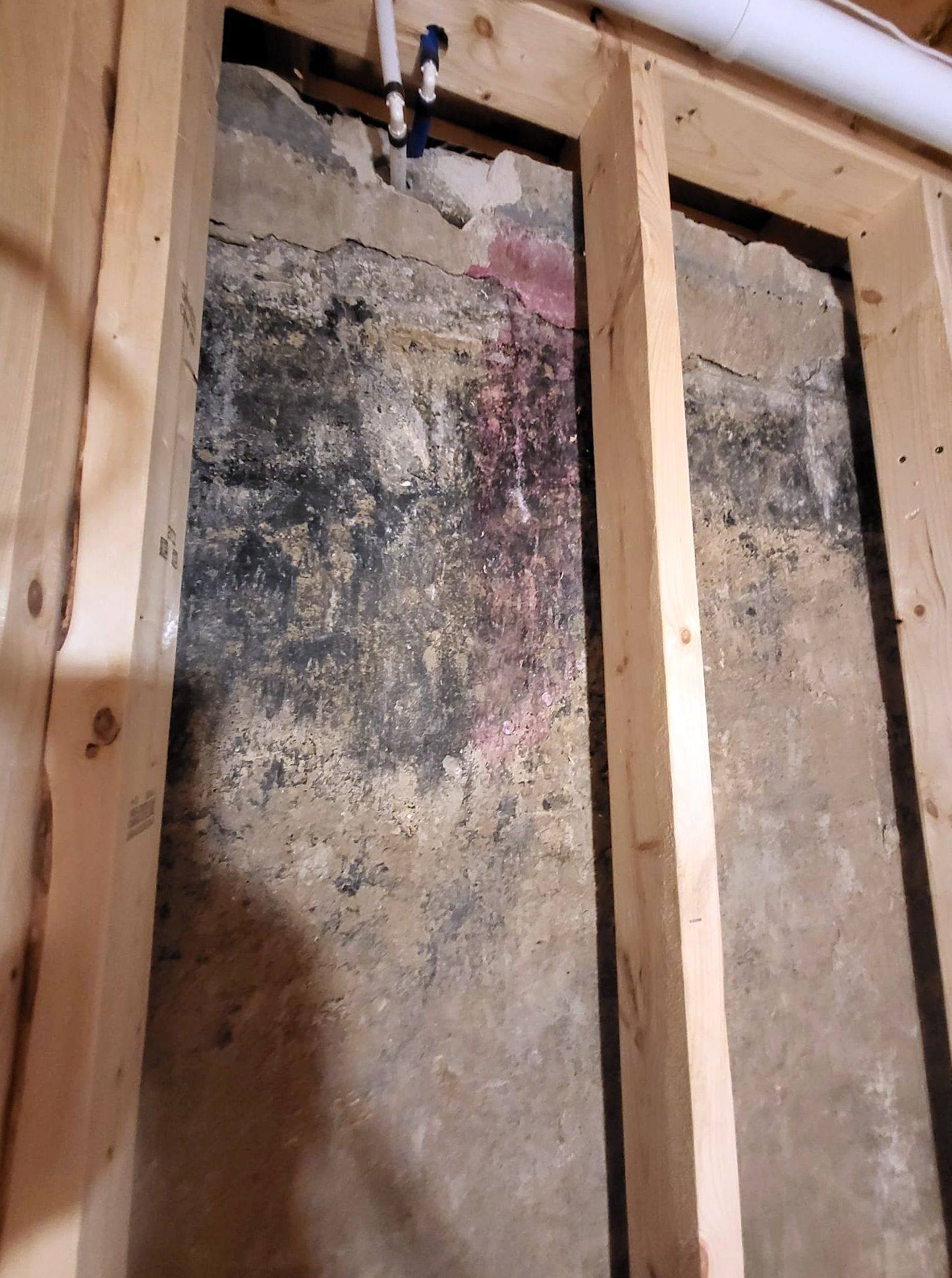 Clean basement re-pipe